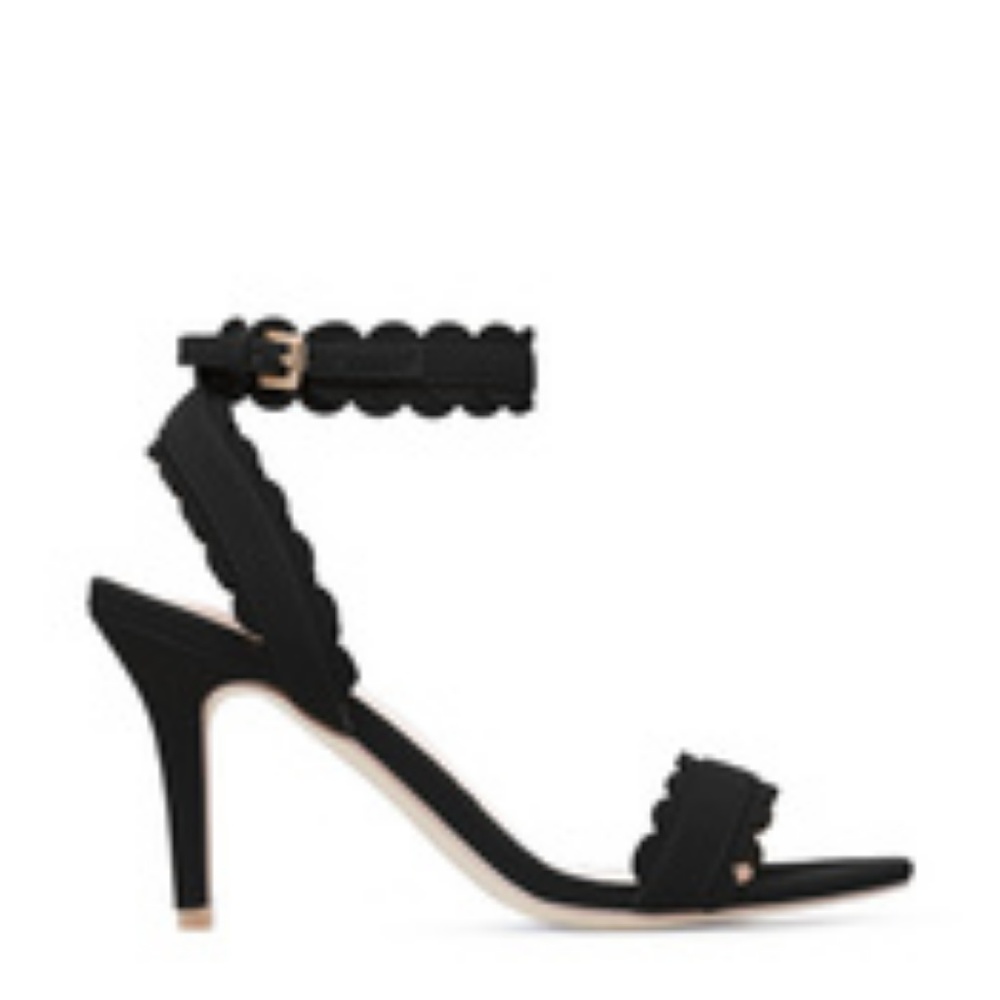 SAIMA Black dress heels w/ankle buckle 8 1/2M - Picture 3 of 5